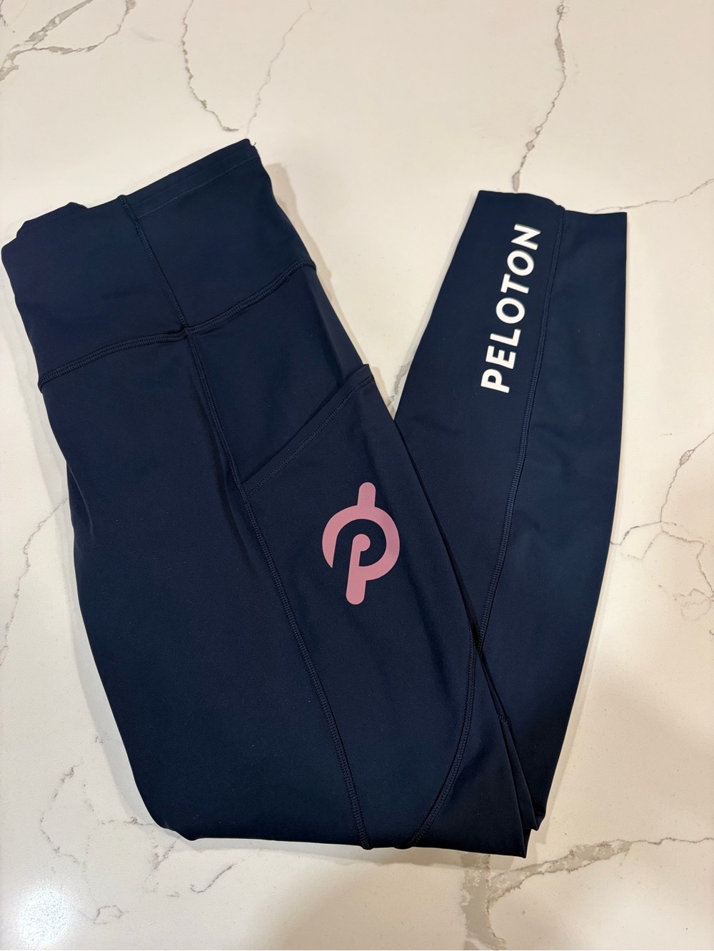 lululemon athletica x peloton leggings with pink logo - Picture 2 of 4